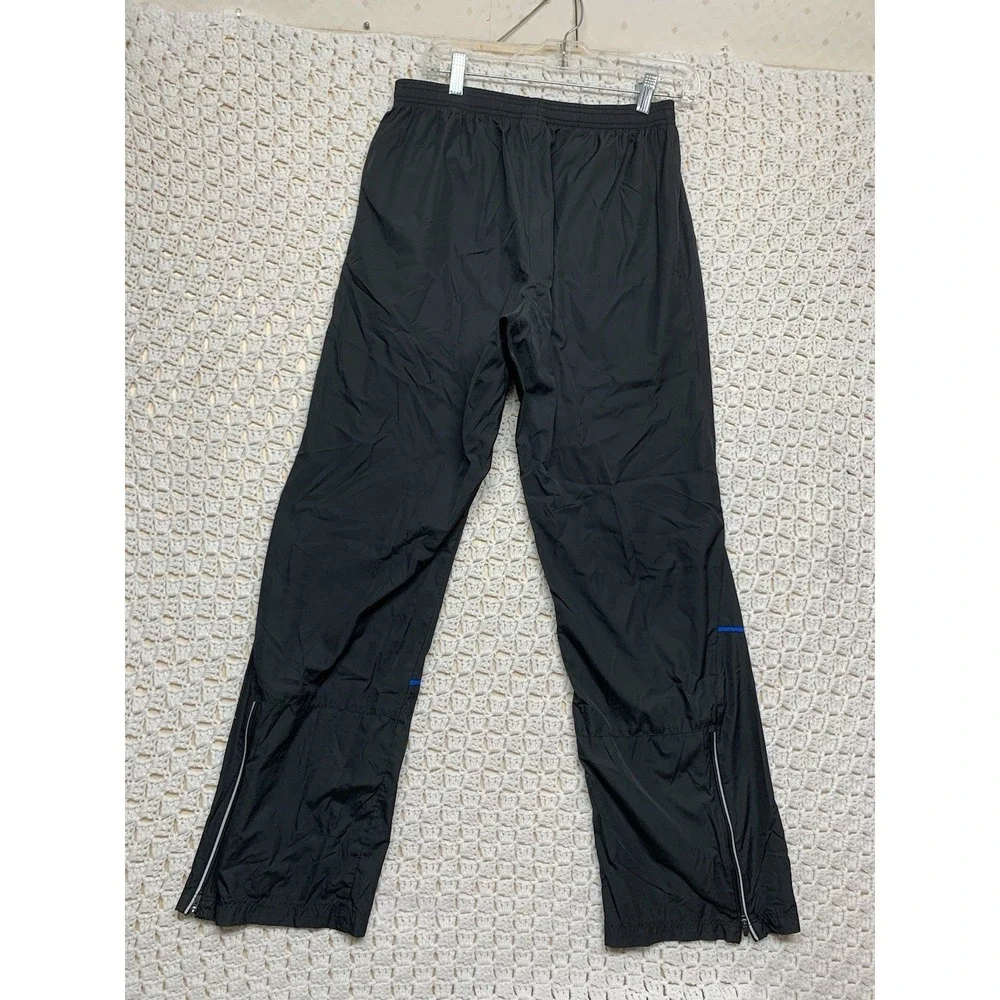 Nike Track Water Windbreaker Pants Men Sz L Black Running Activewear Zip‎ Ankle